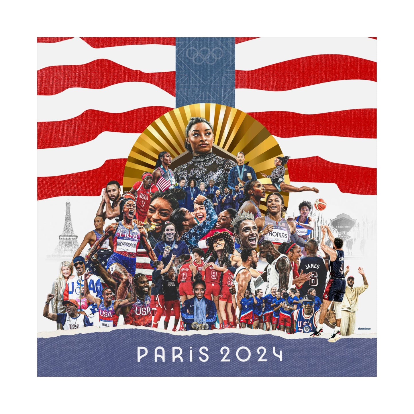 Team USA 2024 Collage Poster