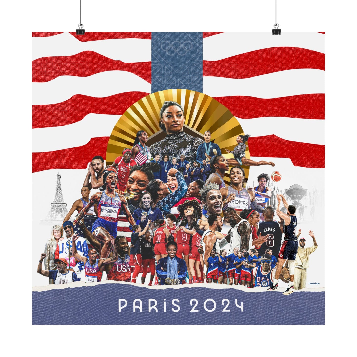 Team USA 2024 Collage Poster