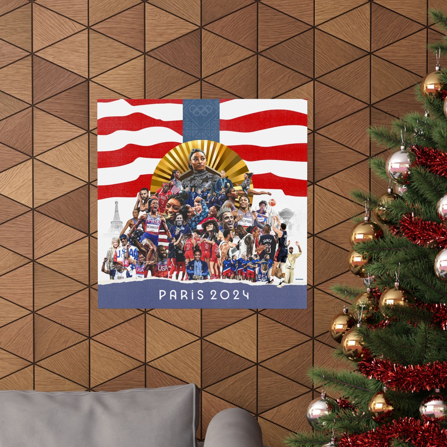 Team USA 2024 Collage Poster